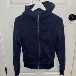 Lululemon Women’s Scuba Hoodie Light Cotton Fleece Size 4 Navy
